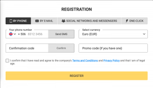 Betandyou Registration Screenshot
